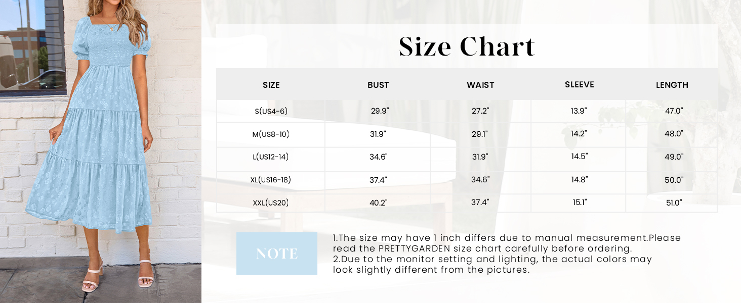 PRETTYGARDEN Flowy Tiered Boho Beach Vacation Dresses for Women Trendy Clothes