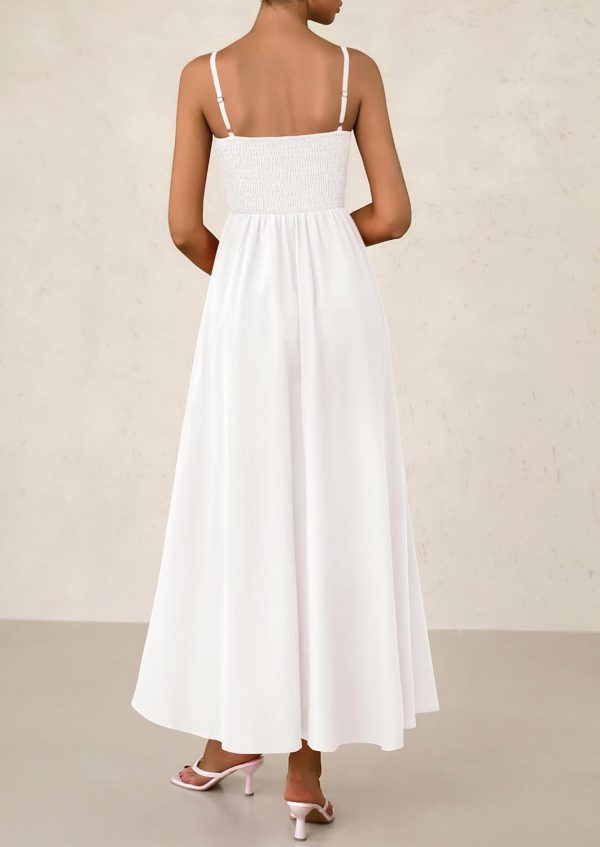 PRETTYGARDEN Women's Smocked Maxi Dresses 2025 Summer Beach Sundress Casual Spaghetti Strap Swing A Line Long Flowy Dress - Image 91