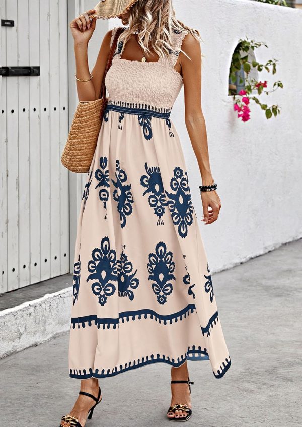 PRETTYGARDEN Womens Summer Boho Maxi Dress 2025 Casual Sleeveless Square Neck Floral Aline Smocked Beach Dresses with Pockets - Image 8