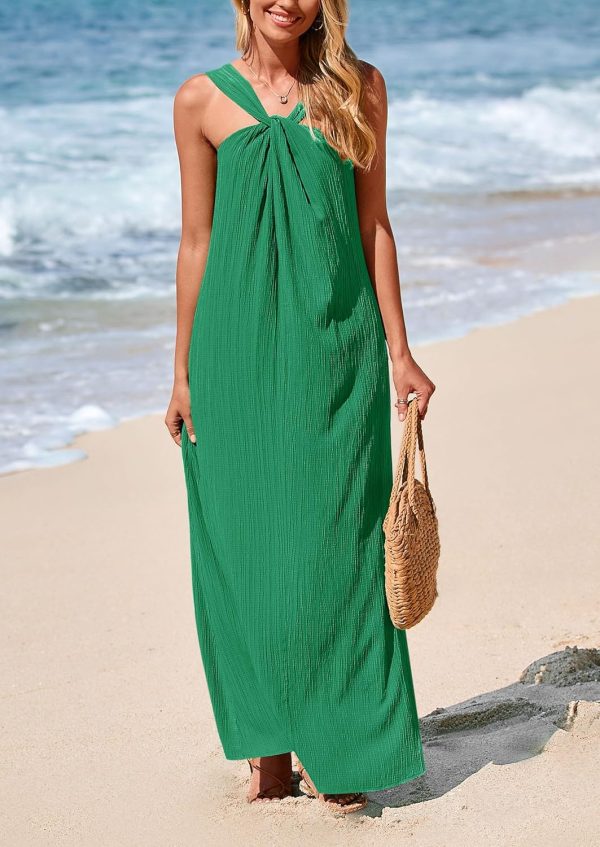 PRETTYGARDEN Womens 2025 Casual Long Summer Dresses Sleeveless Strappy Loose Flowy Beach Vacation Maxi Dress with Pockets - Image 6