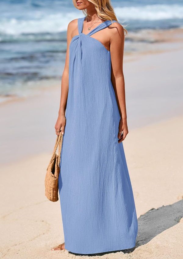 PRETTYGARDEN Womens 2025 Casual Long Summer Dresses Sleeveless Strappy Loose Flowy Beach Vacation Maxi Dress with Pockets - Image 12