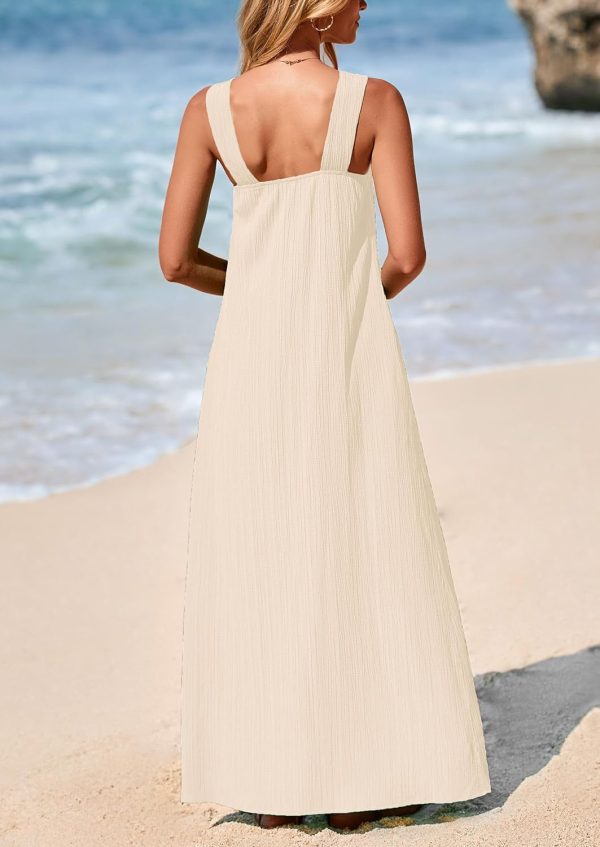 PRETTYGARDEN Womens 2025 Casual Long Summer Dresses Sleeveless Strappy Loose Flowy Beach Vacation Maxi Dress with Pockets - Image 42