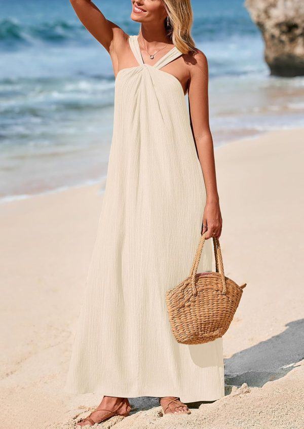 PRETTYGARDEN Womens 2025 Casual Long Summer Dresses Sleeveless Strappy Loose Flowy Beach Vacation Maxi Dress with Pockets - Image 43