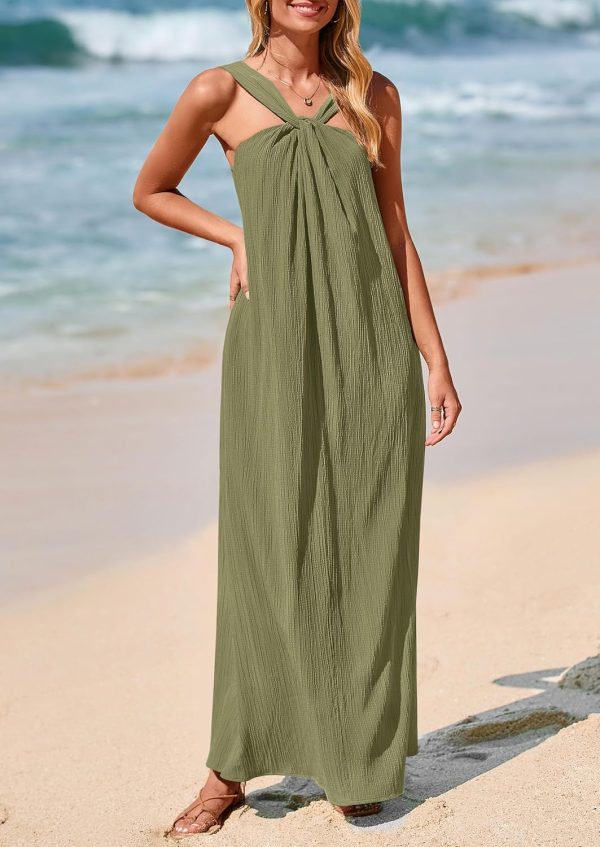 PRETTYGARDEN Womens 2025 Casual Long Summer Dresses Sleeveless Strappy Loose Flowy Beach Vacation Maxi Dress with Pockets - Image 51
