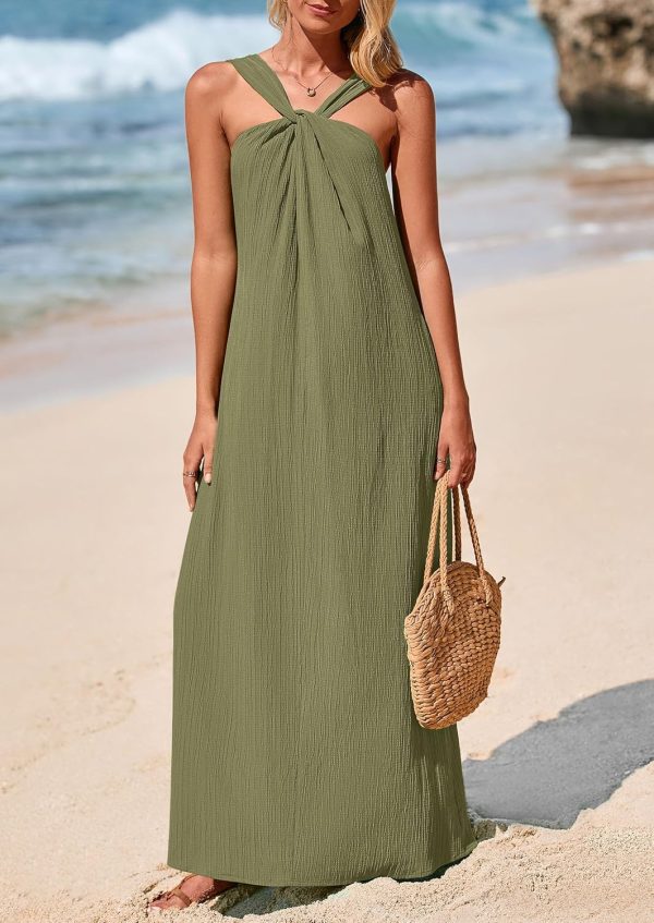 PRETTYGARDEN Womens 2025 Casual Long Summer Dresses Sleeveless Strappy Loose Flowy Beach Vacation Maxi Dress with Pockets - Image 55