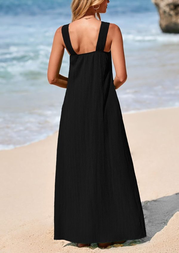PRETTYGARDEN Womens 2025 Casual Long Summer Dresses Sleeveless Strappy Loose Flowy Beach Vacation Maxi Dress with Pockets - Image 58