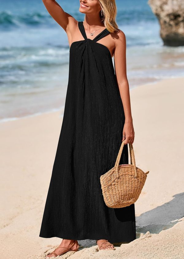 PRETTYGARDEN Womens 2025 Casual Long Summer Dresses Sleeveless Strappy Loose Flowy Beach Vacation Maxi Dress with Pockets - Image 59