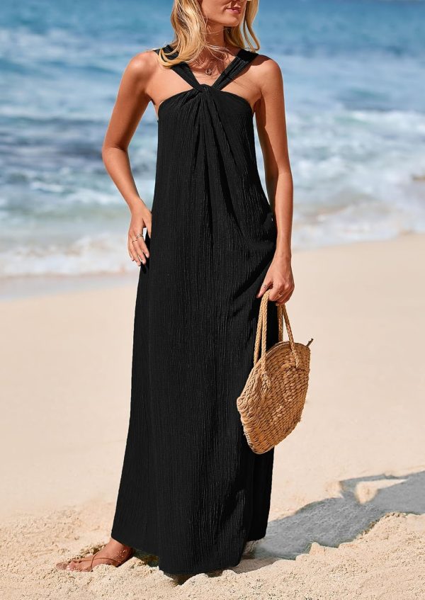 PRETTYGARDEN Womens 2025 Casual Long Summer Dresses Sleeveless Strappy Loose Flowy Beach Vacation Maxi Dress with Pockets - Image 60