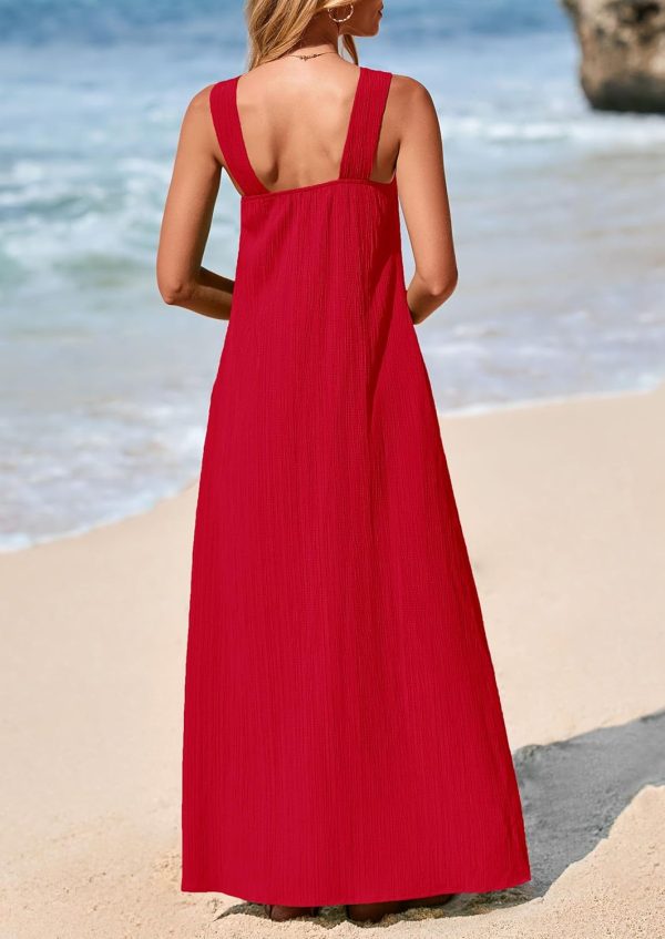 PRETTYGARDEN Womens 2025 Casual Long Summer Dresses Sleeveless Strappy Loose Flowy Beach Vacation Maxi Dress with Pockets - Image 74