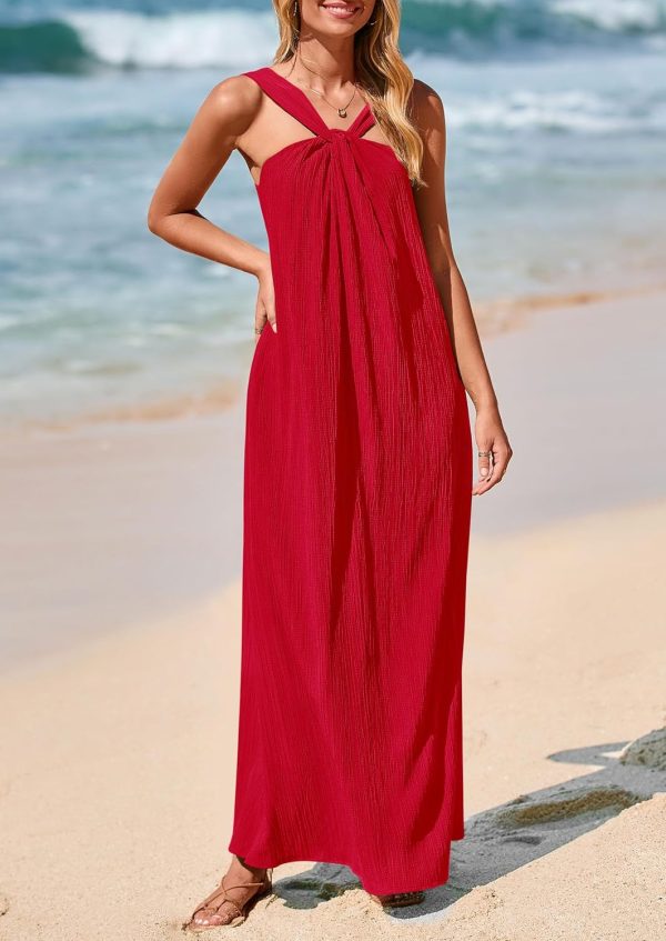 PRETTYGARDEN Womens 2025 Casual Long Summer Dresses Sleeveless Strappy Loose Flowy Beach Vacation Maxi Dress with Pockets - Image 75