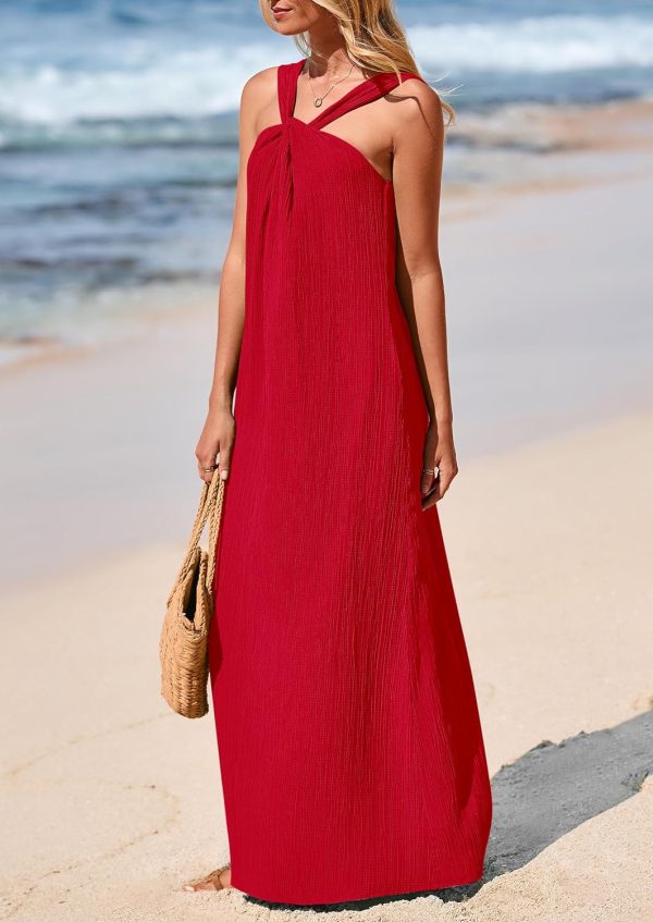PRETTYGARDEN Womens 2025 Casual Long Summer Dresses Sleeveless Strappy Loose Flowy Beach Vacation Maxi Dress with Pockets - Image 76