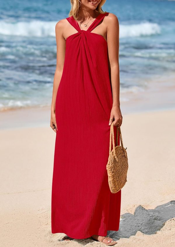 PRETTYGARDEN Womens 2025 Casual Long Summer Dresses Sleeveless Strappy Loose Flowy Beach Vacation Maxi Dress with Pockets - Image 77