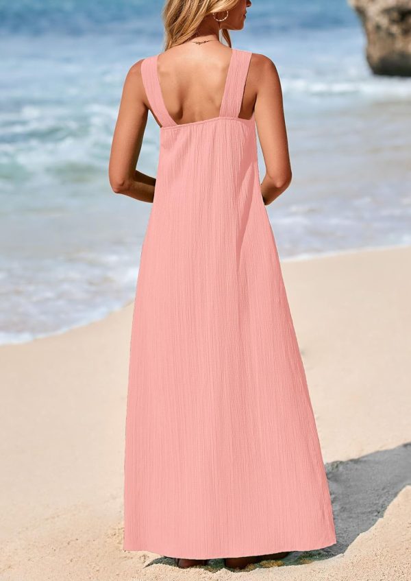 PRETTYGARDEN Womens 2025 Casual Long Summer Dresses Sleeveless Strappy Loose Flowy Beach Vacation Maxi Dress with Pockets - Image 82