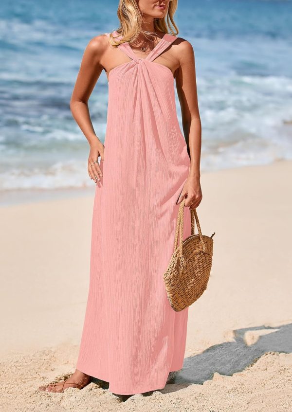 PRETTYGARDEN Womens 2025 Casual Long Summer Dresses Sleeveless Strappy Loose Flowy Beach Vacation Maxi Dress with Pockets - Image 84