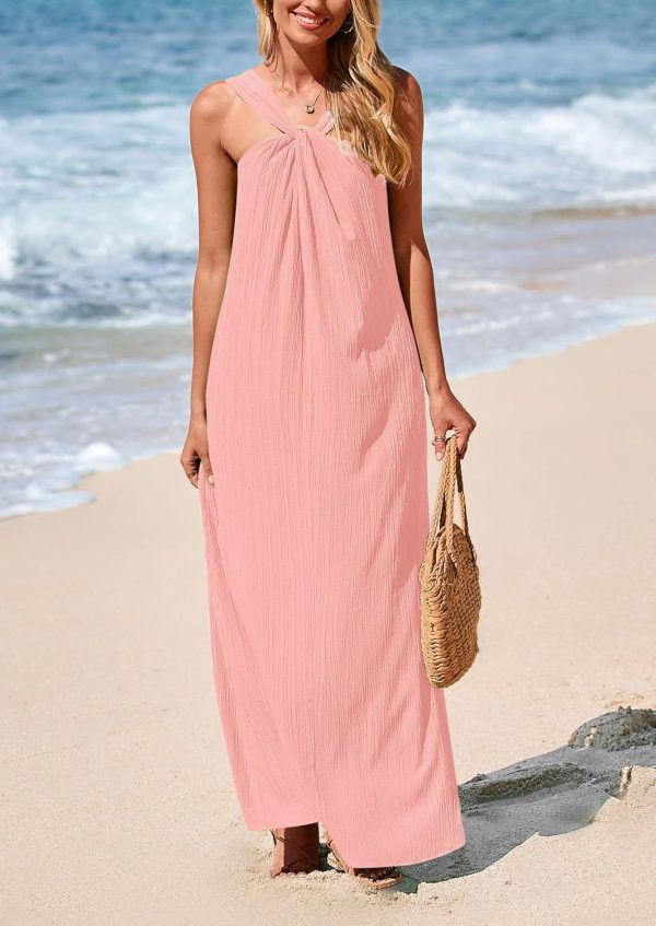 PRETTYGARDEN Womens 2025 Casual Long Summer Dresses Sleeveless Strappy Loose Flowy Beach Vacation Maxi Dress with Pockets - Image 88