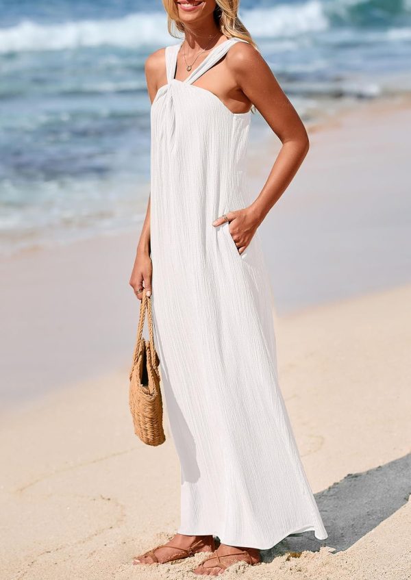 PRETTYGARDEN Womens 2025 Casual Long Summer Dresses Sleeveless Strappy Loose Flowy Beach Vacation Maxi Dress with Pockets - Image 94
