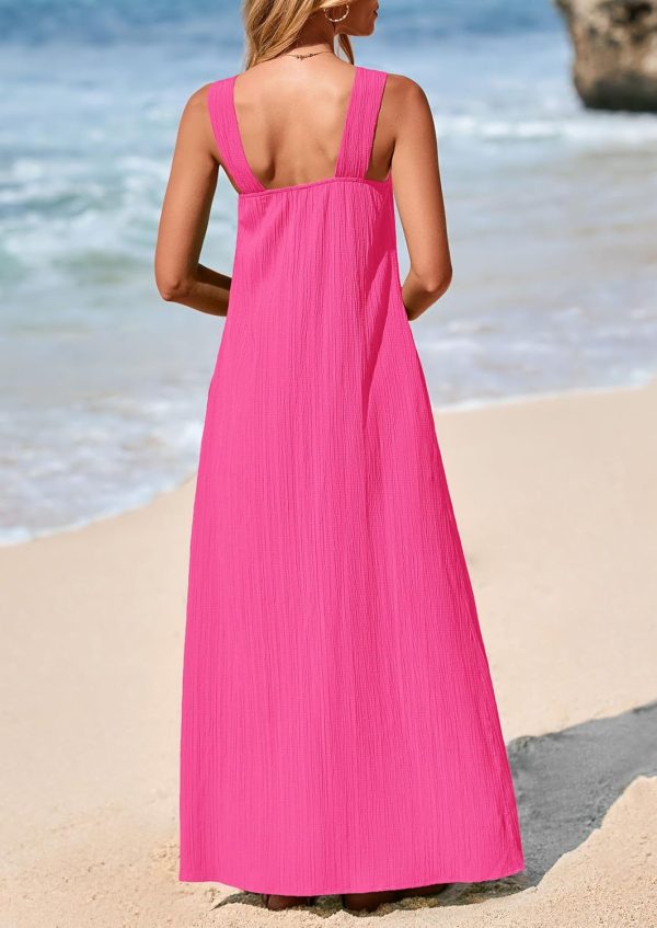 PRETTYGARDEN Womens 2025 Casual Long Summer Dresses Sleeveless Strappy Loose Flowy Beach Vacation Maxi Dress with Pockets - Image 114