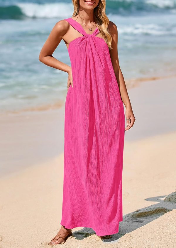 PRETTYGARDEN Womens 2025 Casual Long Summer Dresses Sleeveless Strappy Loose Flowy Beach Vacation Maxi Dress with Pockets - Image 115