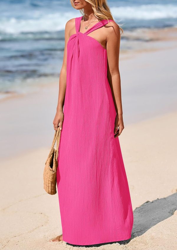 PRETTYGARDEN Womens 2025 Casual Long Summer Dresses Sleeveless Strappy Loose Flowy Beach Vacation Maxi Dress with Pockets - Image 116