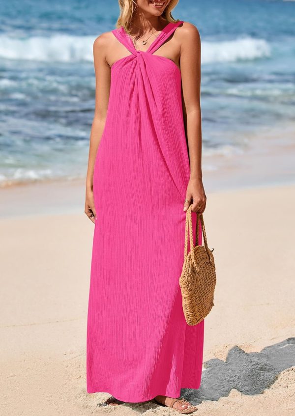 PRETTYGARDEN Womens 2025 Casual Long Summer Dresses Sleeveless Strappy Loose Flowy Beach Vacation Maxi Dress with Pockets - Image 117