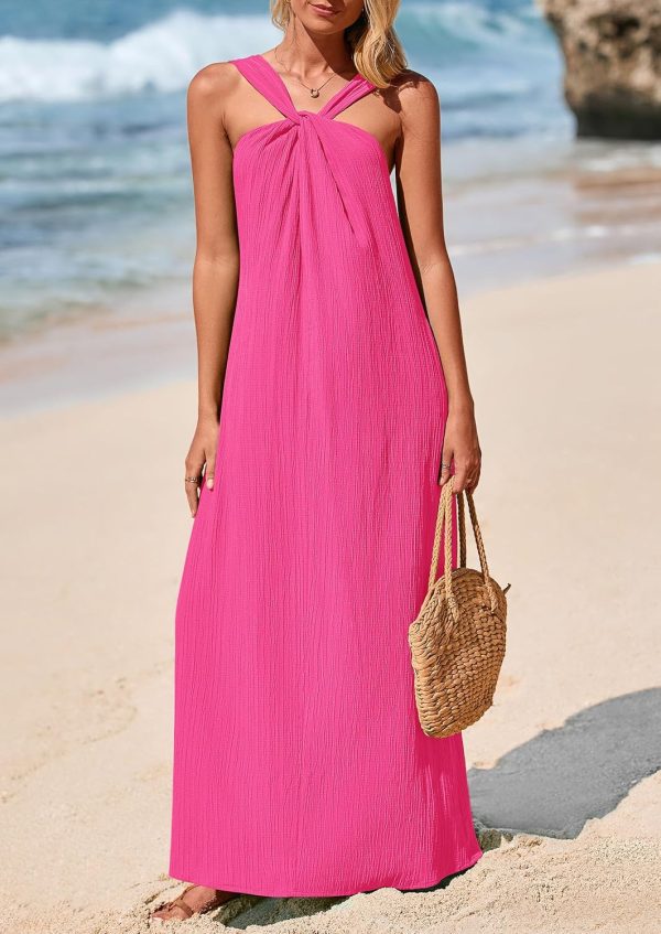 PRETTYGARDEN Womens 2025 Casual Long Summer Dresses Sleeveless Strappy Loose Flowy Beach Vacation Maxi Dress with Pockets - Image 119