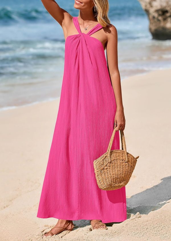 PRETTYGARDEN Womens 2025 Casual Long Summer Dresses Sleeveless Strappy Loose Flowy Beach Vacation Maxi Dress with Pockets - Image 120