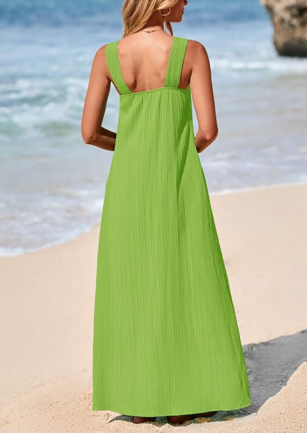 PRETTYGARDEN Womens 2025 Casual Long Summer Dresses Sleeveless Strappy Loose Flowy Beach Vacation Maxi Dress with Pockets - Image 122