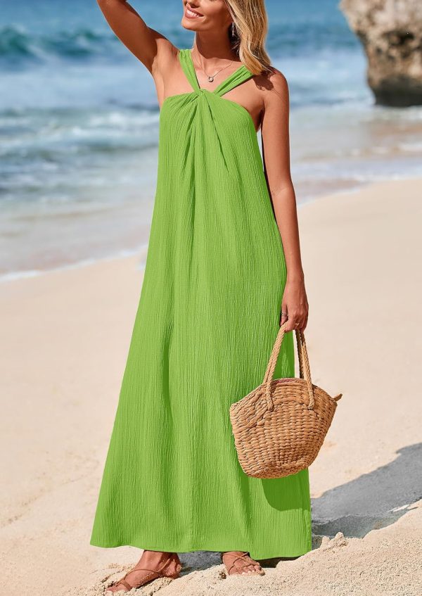 PRETTYGARDEN Womens 2025 Casual Long Summer Dresses Sleeveless Strappy Loose Flowy Beach Vacation Maxi Dress with Pockets - Image 123